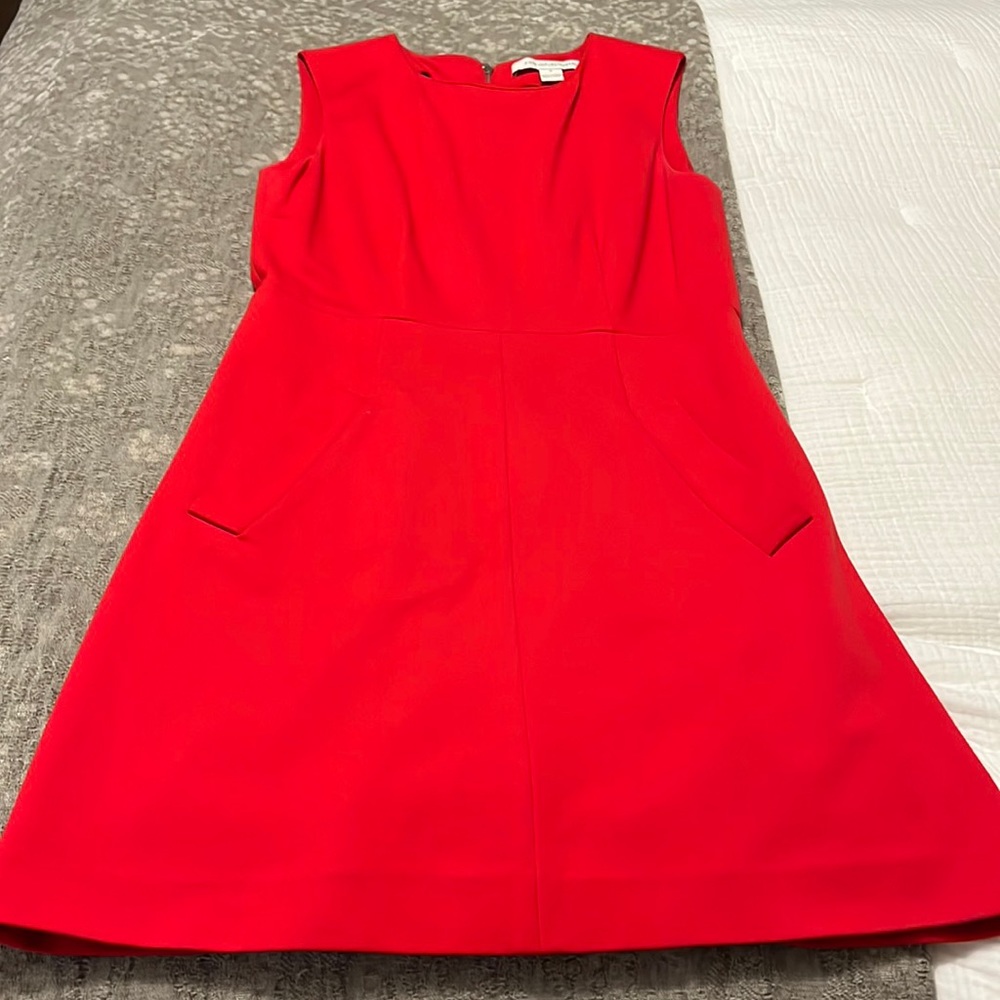 DVF red sleeveless dress
